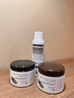 Set camoscio, pelli nere, pelle testa di moro